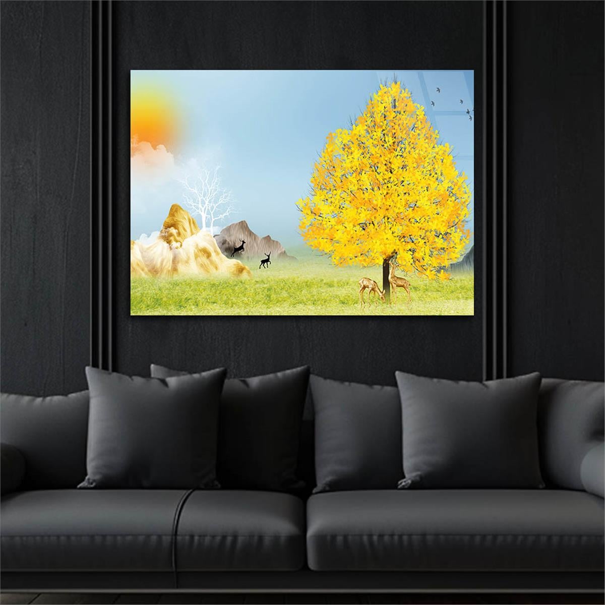 Horizontal Art-Themed Tempered Glass Wall Art 262