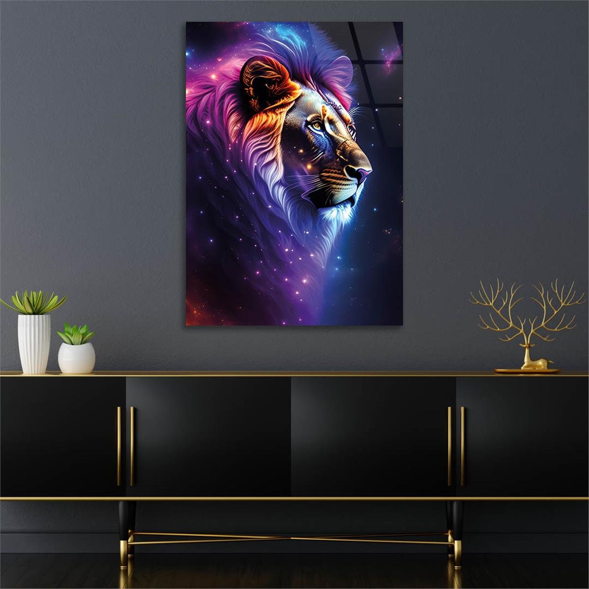 Vertical Tempered Glasss Wall Arts Natured-Themed190