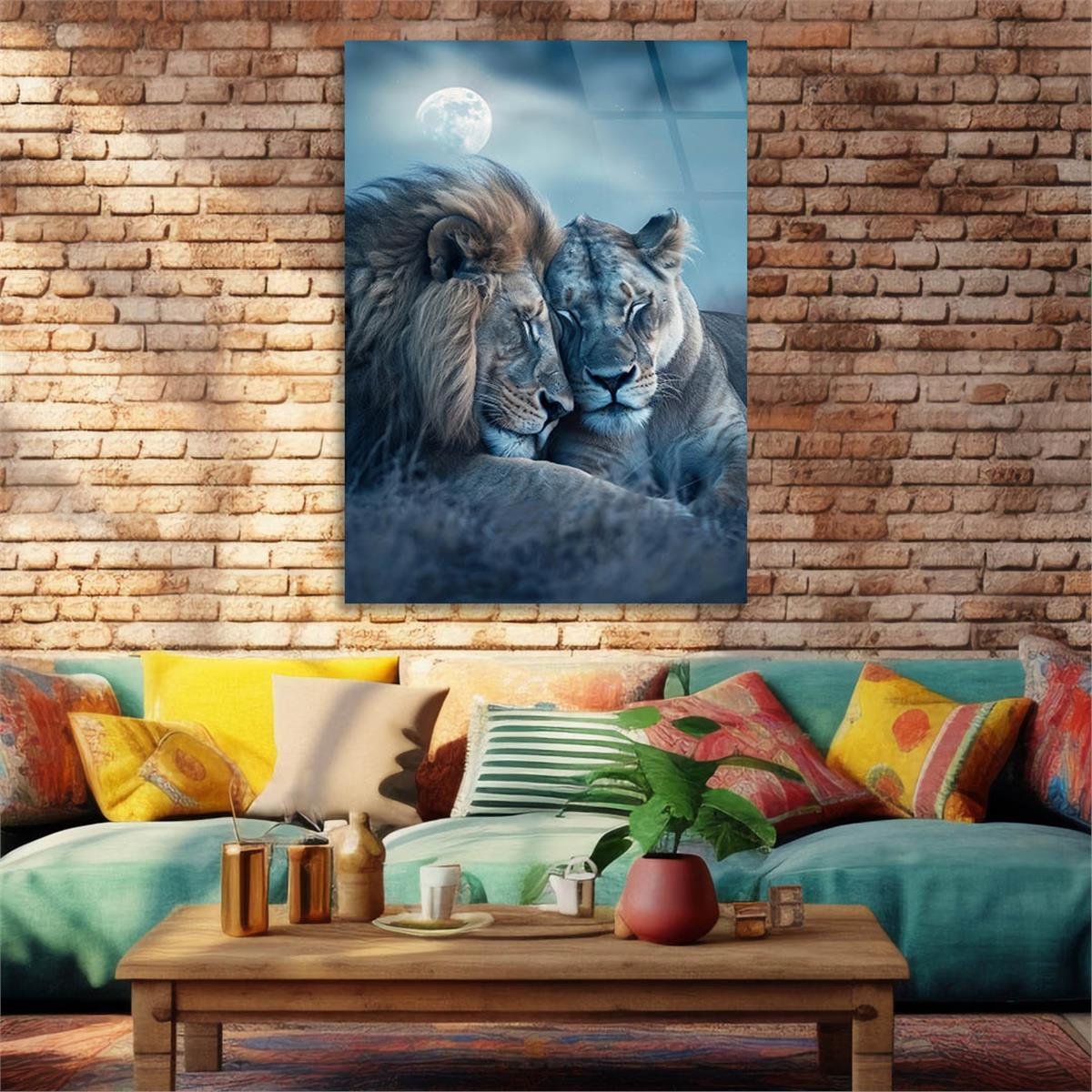 Dikey Doğa Temalı Cam Tablo 361