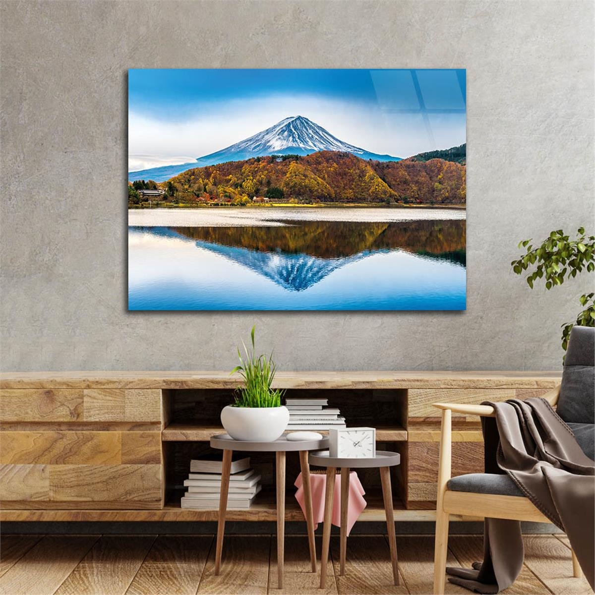 Horizontal Natured-Themed Tempered Glass Wall Art 280