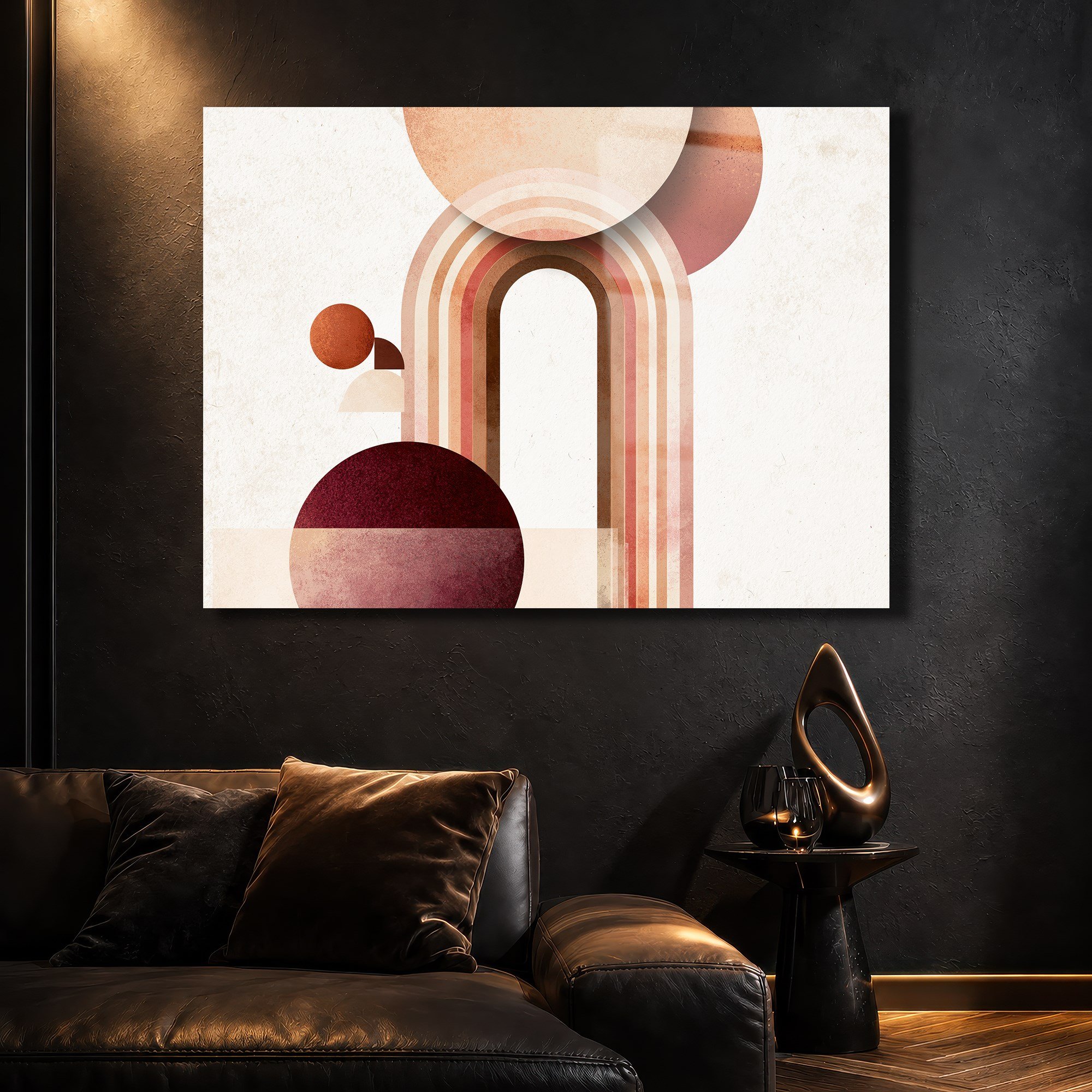 Horizontal Art-Themed Tempered Glass Wall Art 575