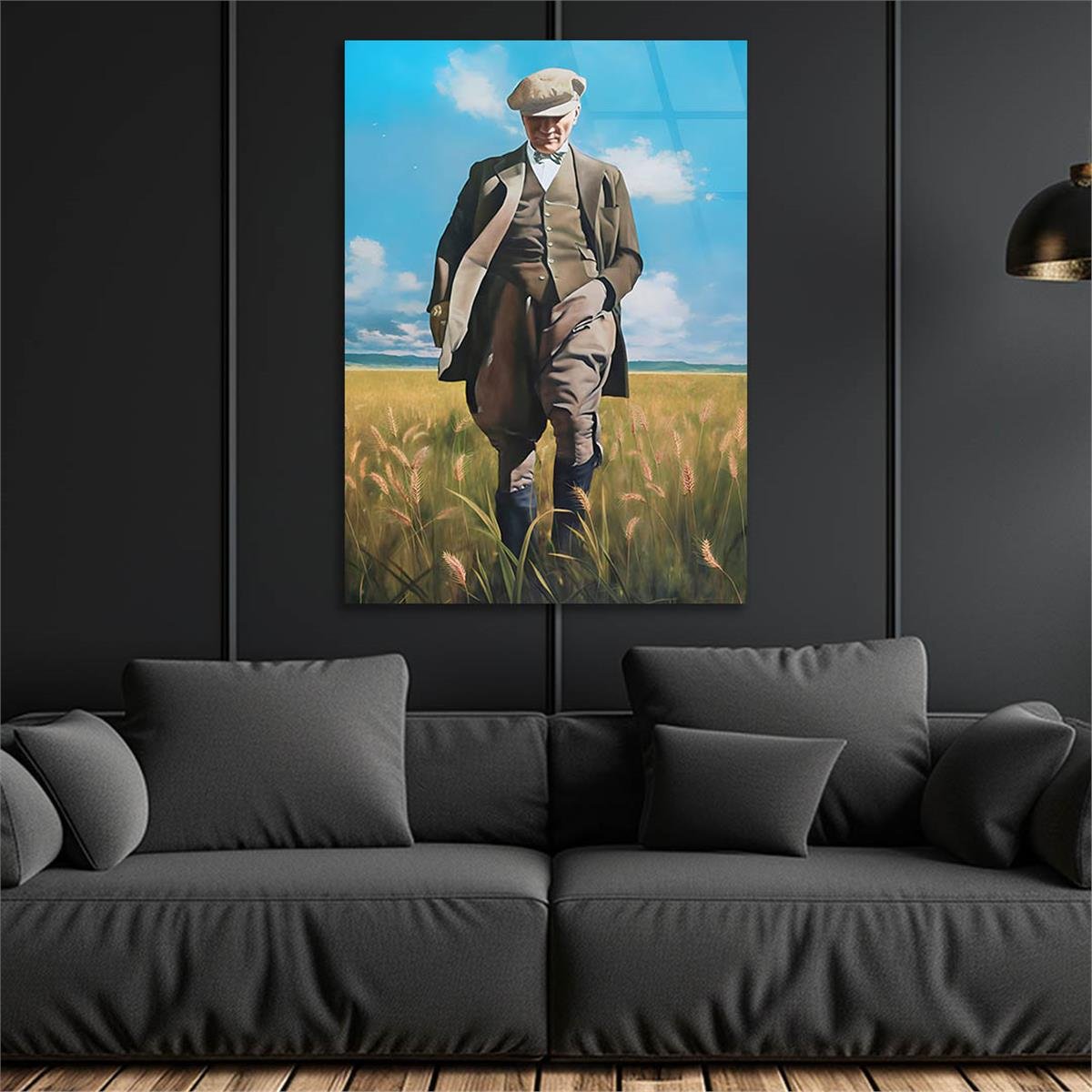 Dikey VatanTemalı Cam Tablo 179