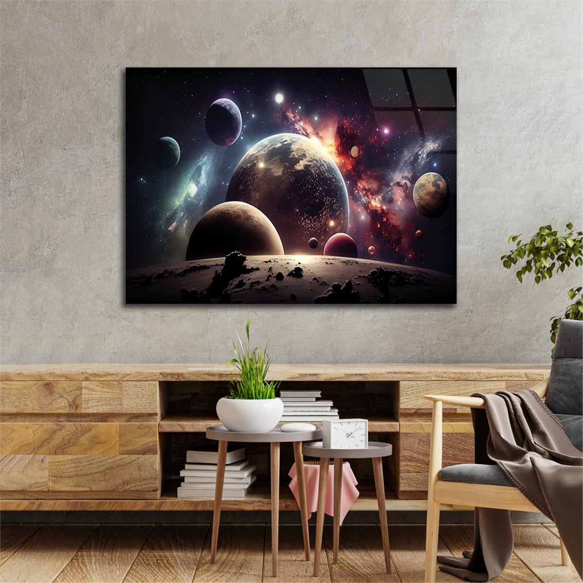 Horizontal Natured-Themed Tempered Glass Wall Art 293