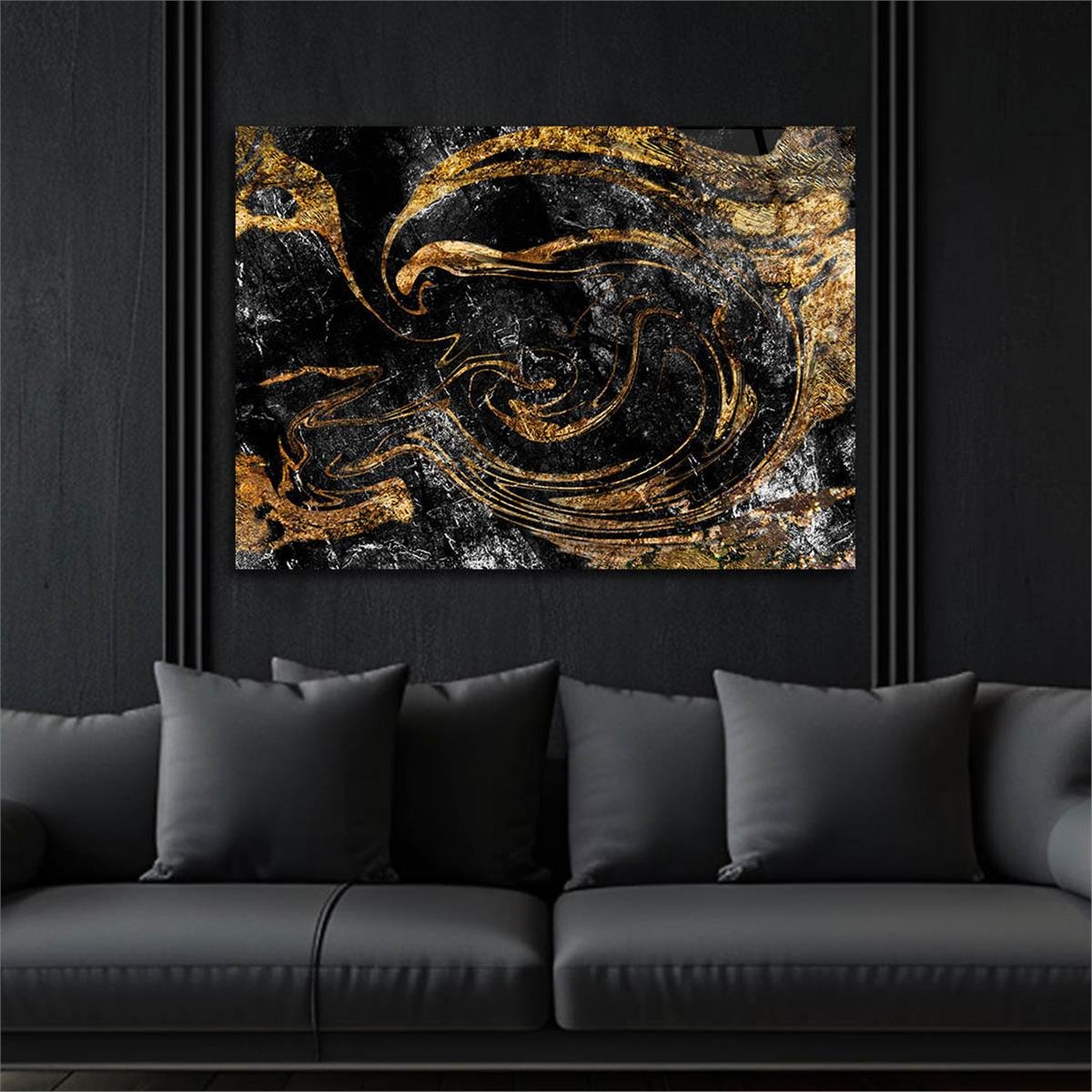 Horizontal Art-Themed Tempered Glass Wall Art 304