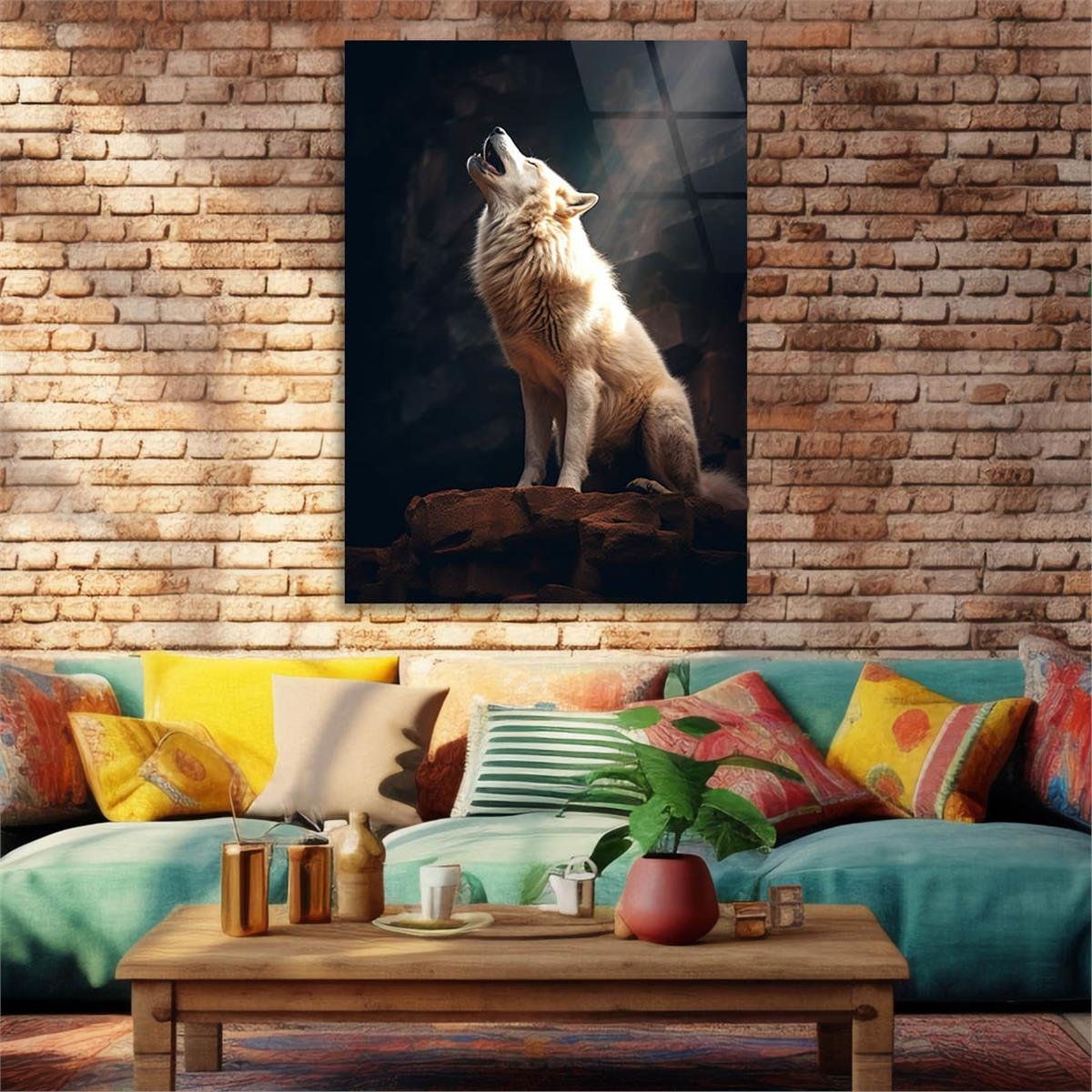 Dikey Doğa Temalı Cam Tablo 442