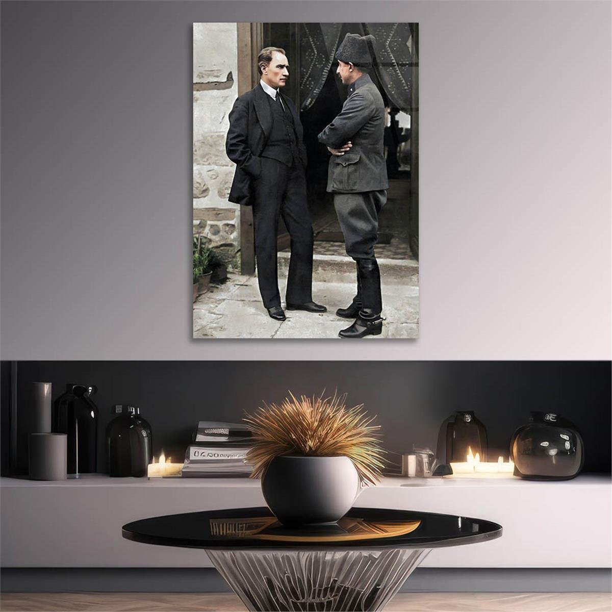Dikey VatanTemalı Cam Tablo 222