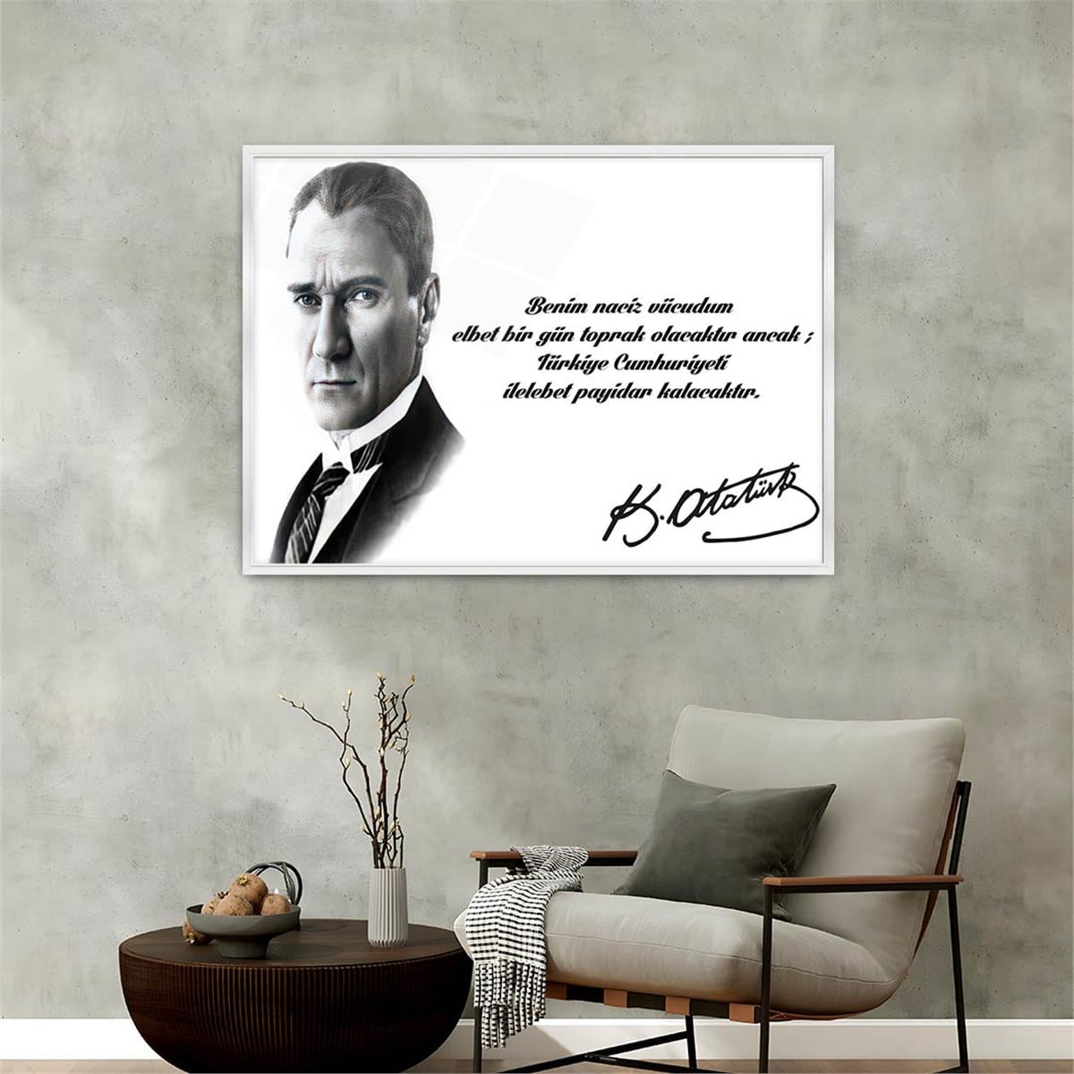 Alüminyum Çerçeveli Vatan Temalı Cam Tablo 014