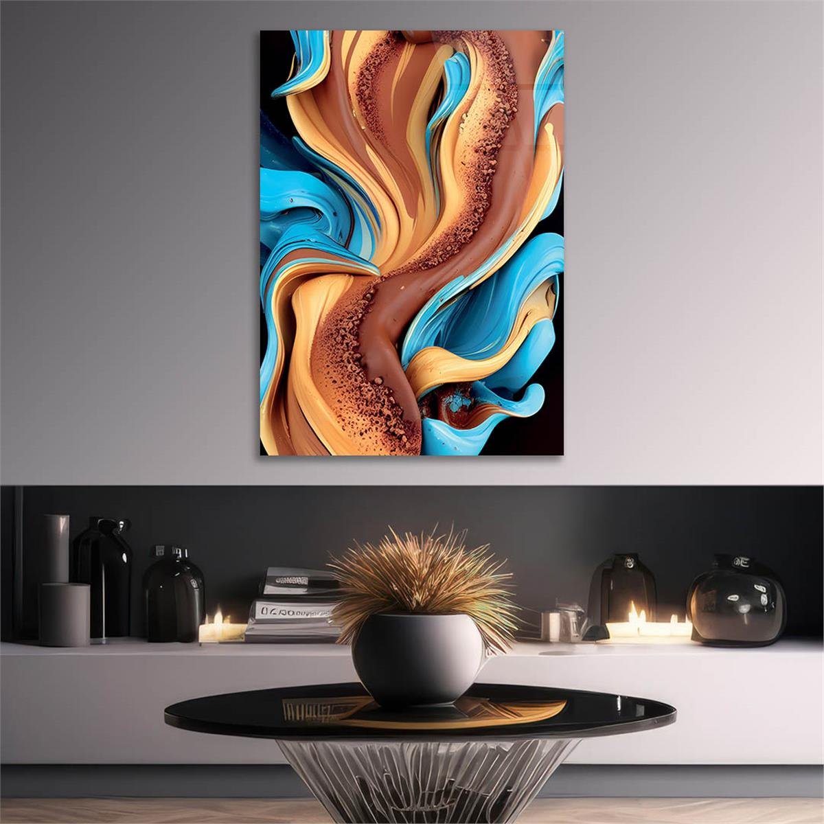 Vertical Tempered Glasss Wall Arts Art-Themed252