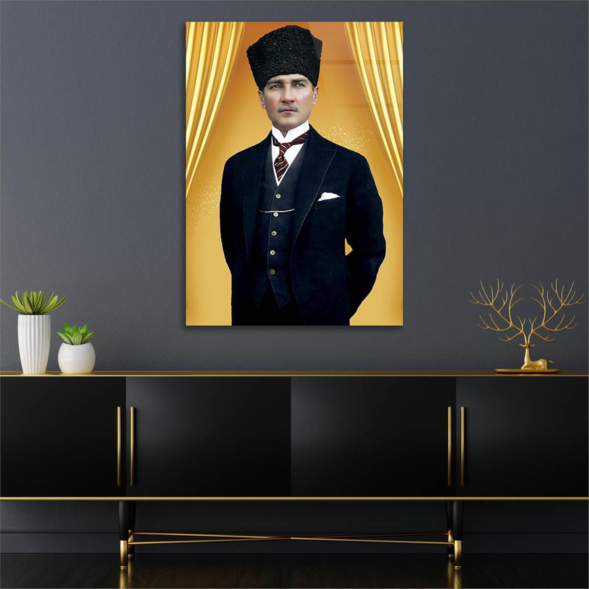 MUSTAFA KEMAL ATATÜRK Tempered Glasss Wall Art