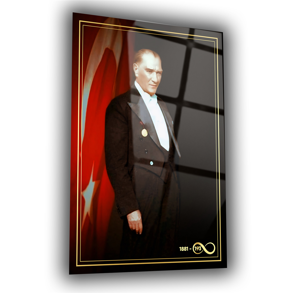 Dikey VatanTemalı Cam Tablo 262