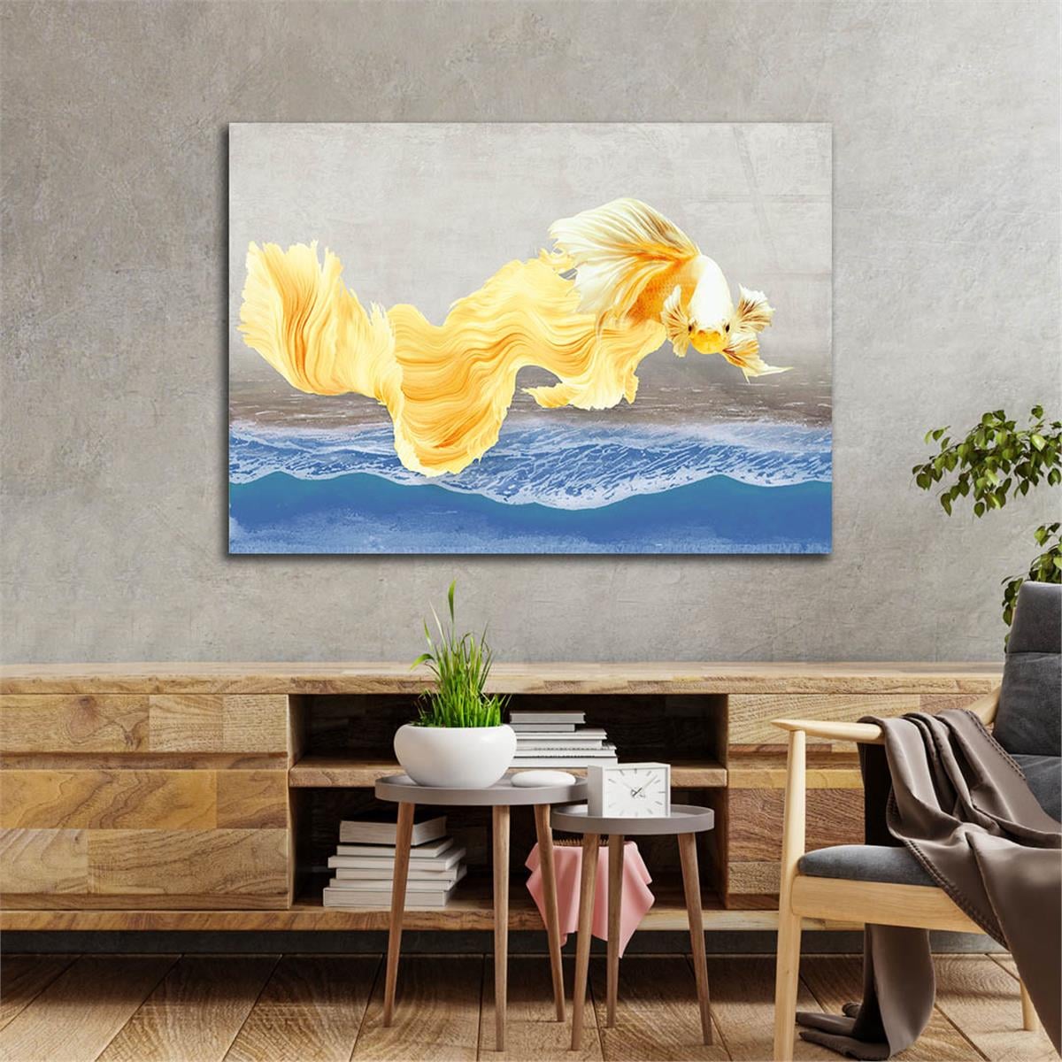 Horizontal Art-Themed Tempered Glass Wall Art 264