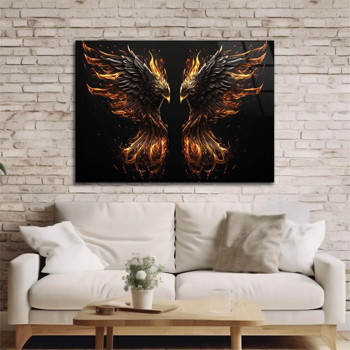 Horizontal Art-Themed Tempered Glass Wall Art 325