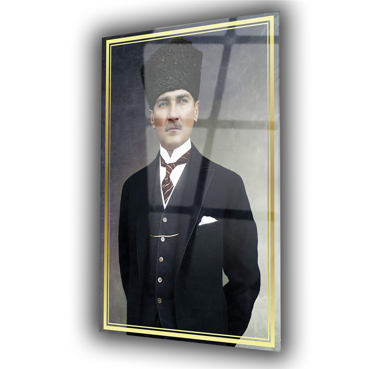 Dikey VatanTemalı Cam Tablo 286