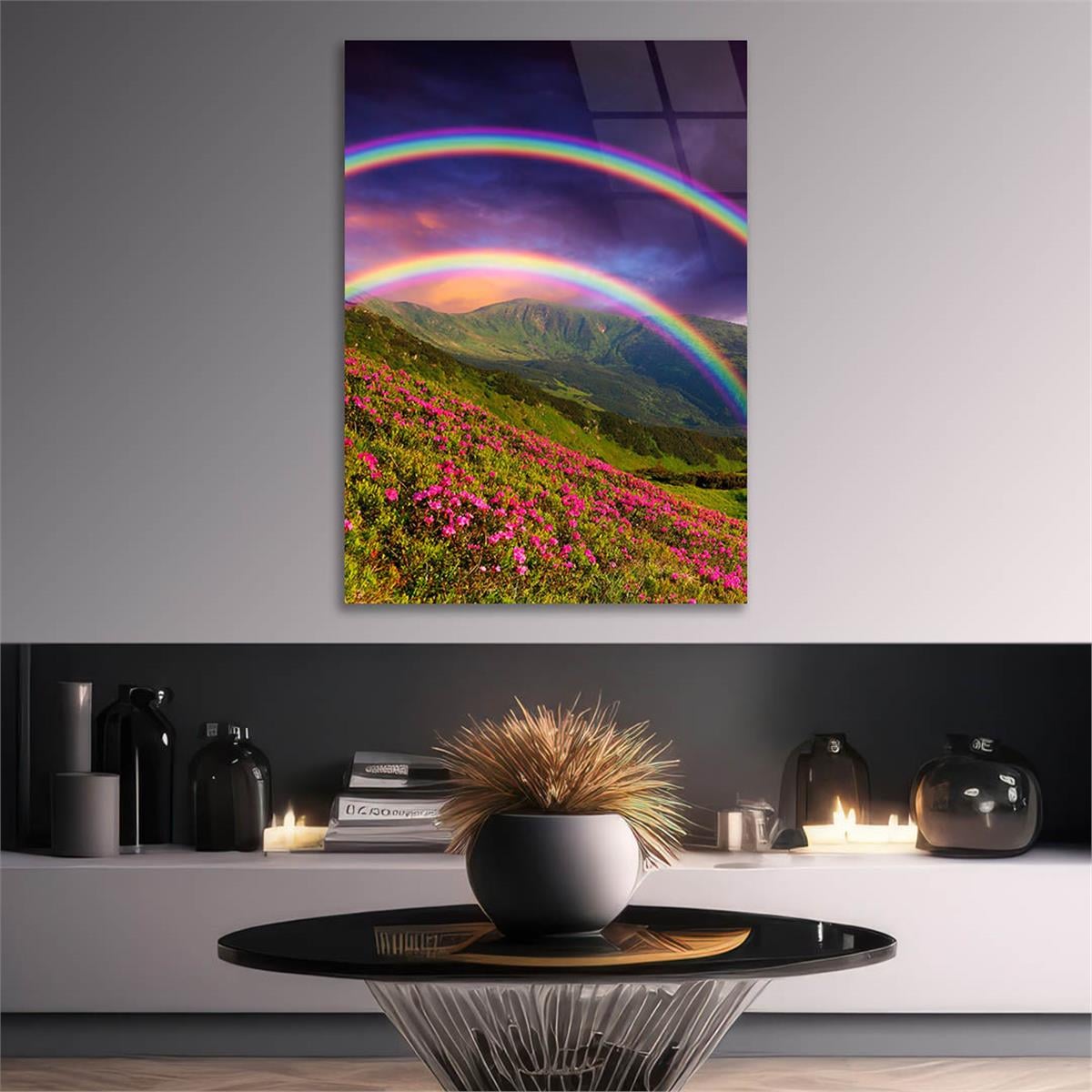Tempered Glasss Wall Arts Natured-Themed