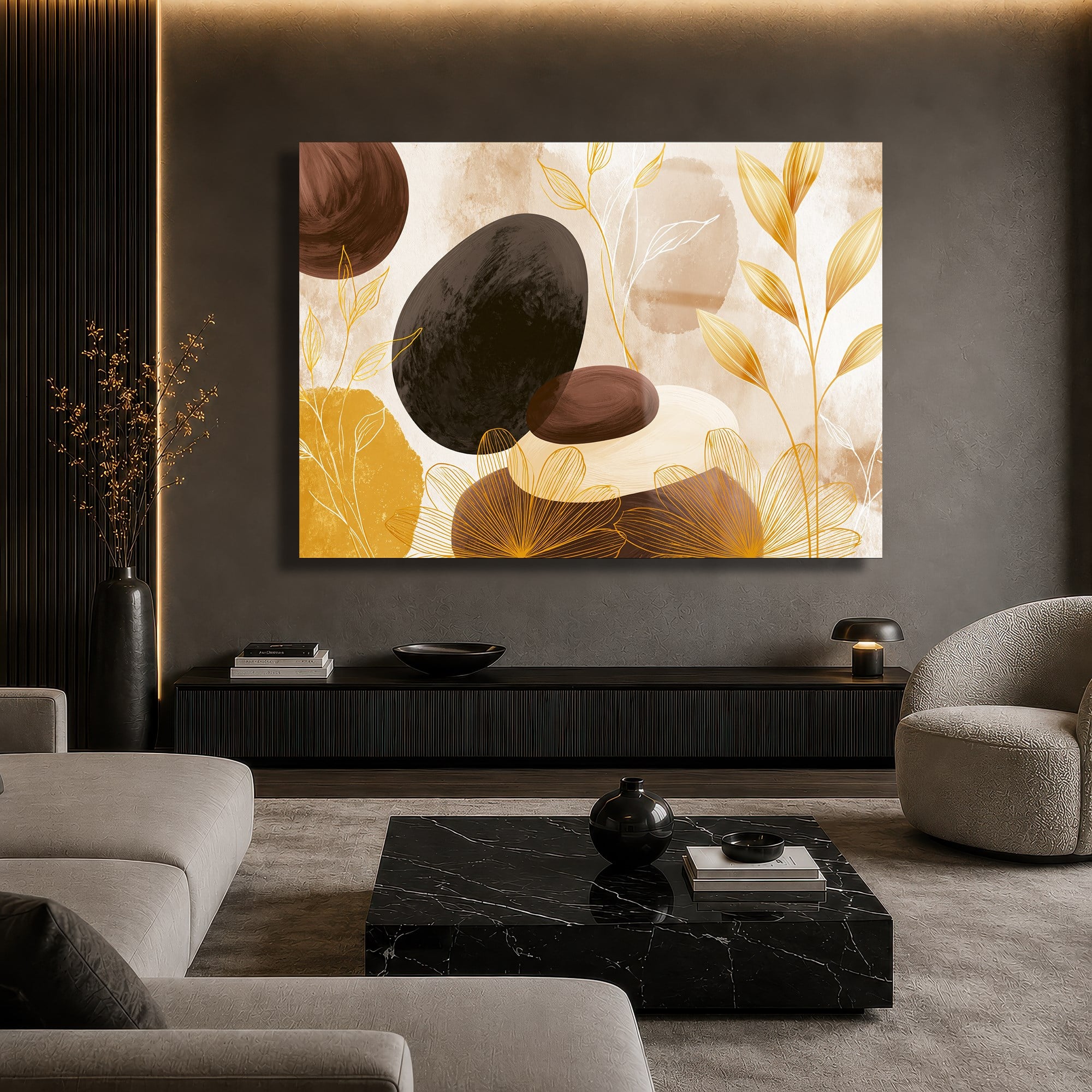 Horizontal Art-Themed Tempered Glass Wall Art 578