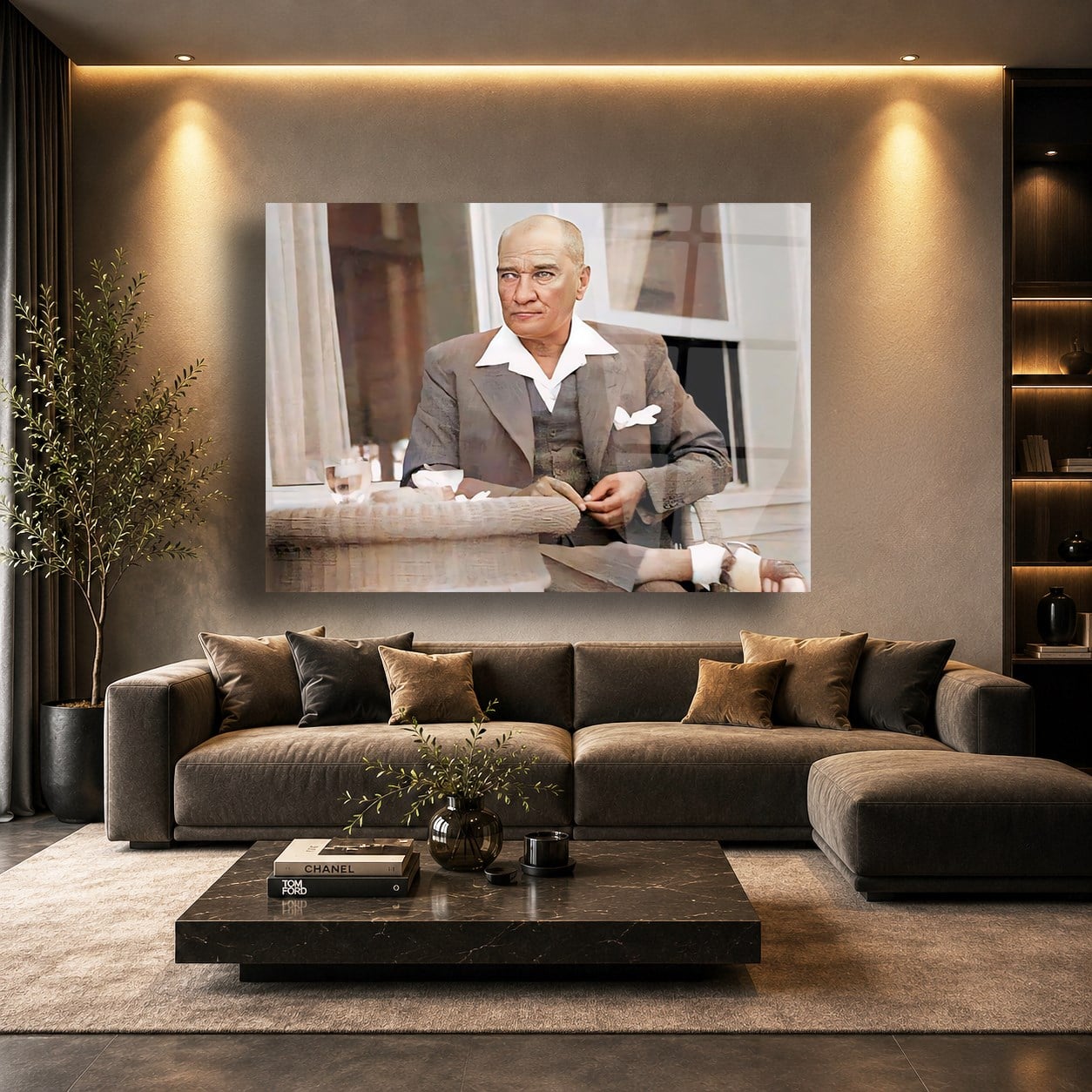 Yatay VatanTemalı Cam Tablo 104