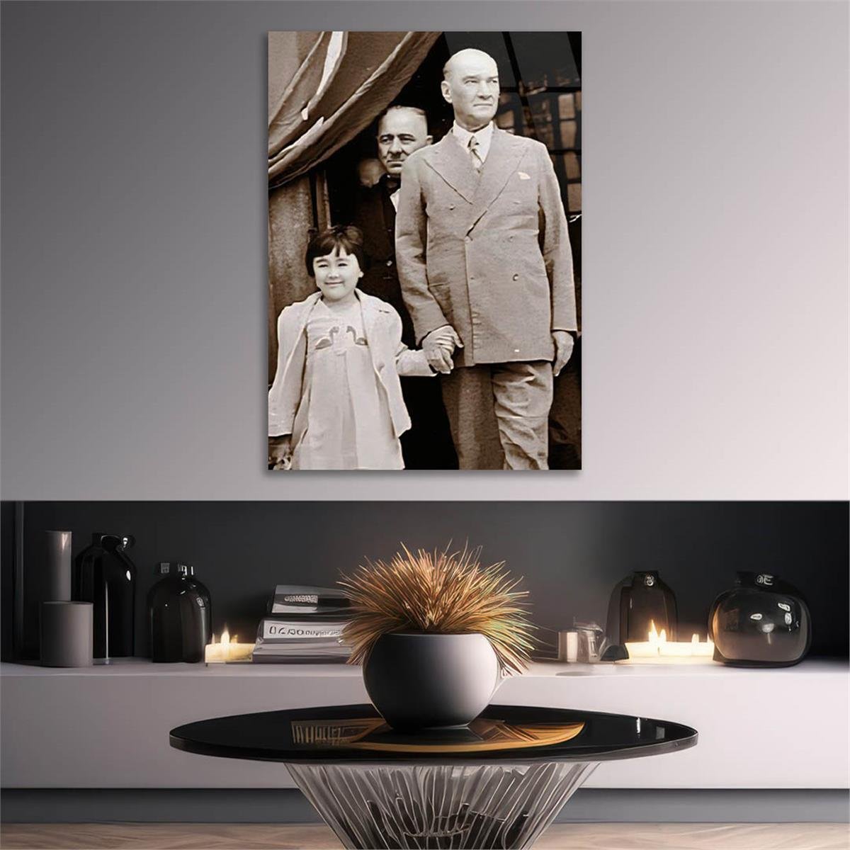 Dikey VatanTemalı Cam Tablo 292