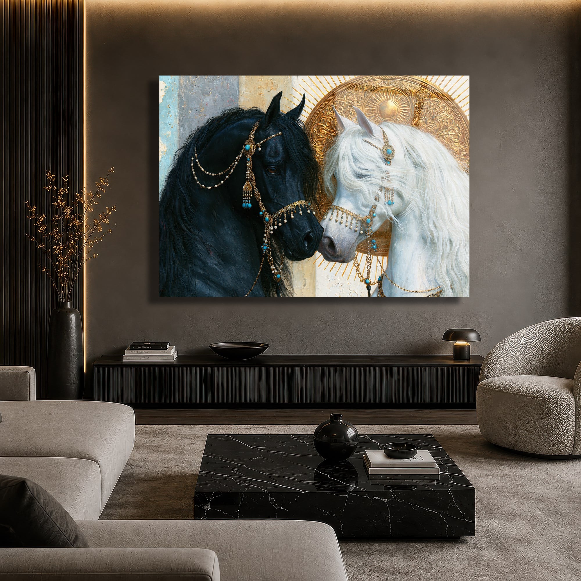 Horizontal Art-Themed Tempered Glass Wall Art 583