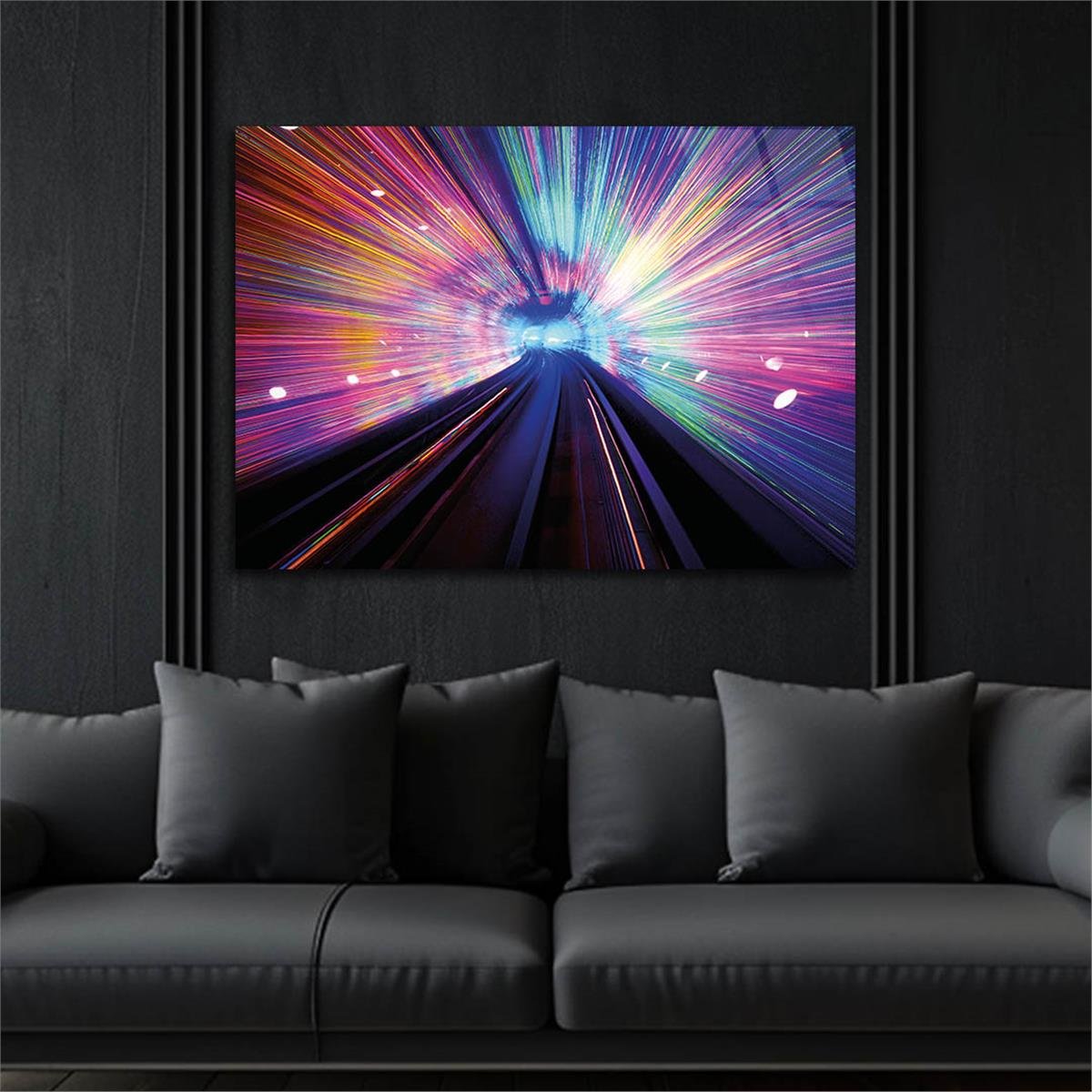 Horizontal Art-Themed Tempered Glass Wall Art 292