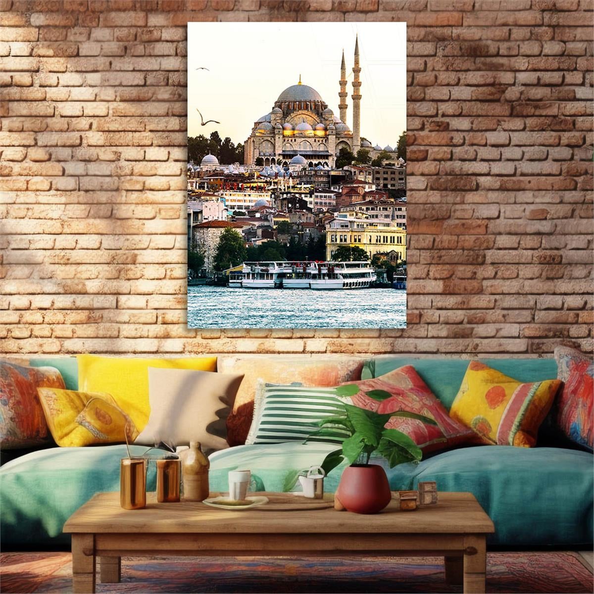 Dikey Dini Temalı Cam Tablo 236