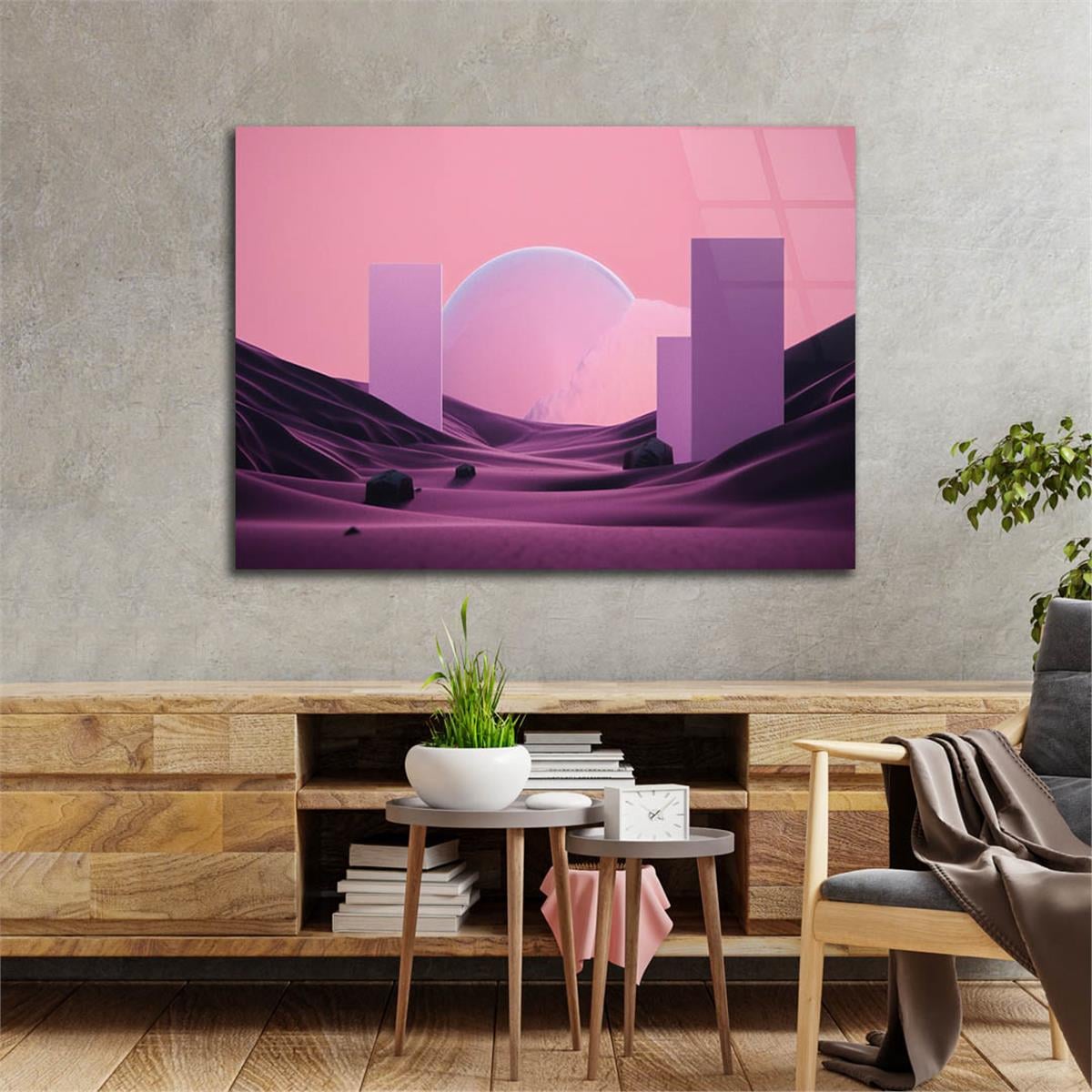 Horizontal Art-Themed Tempered Glass Wall Art 288