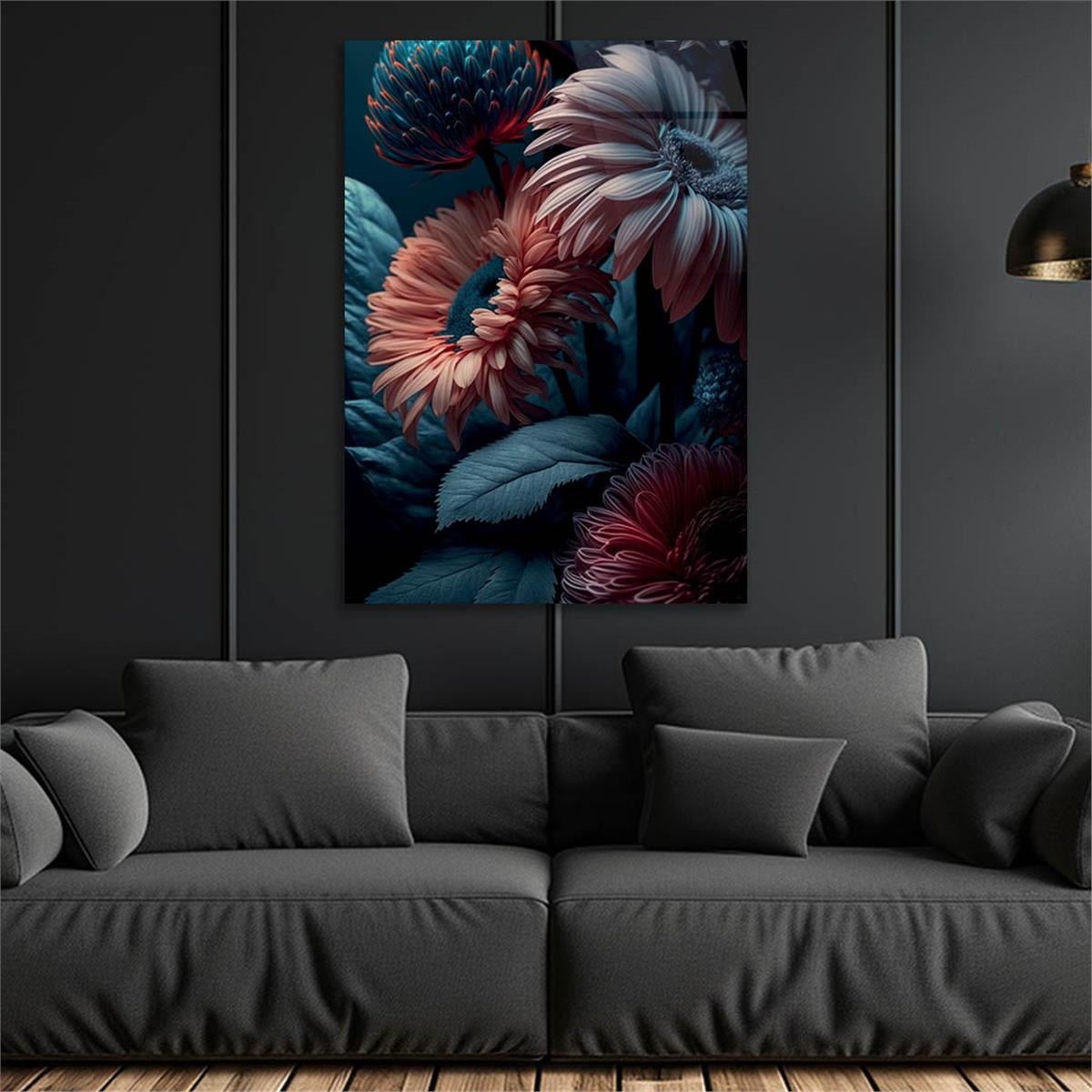 Vertical Tempered Glasss Wall Arts Natured-Themed209