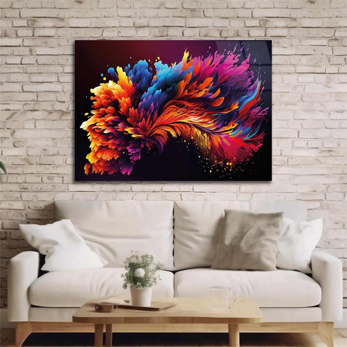 Horizontal Art-Themed Tempered Glass Wall Art 352