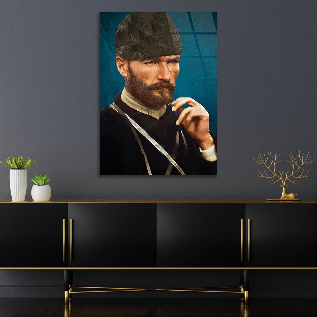 MUSTAFA KEMAL ATATÜRK Tempered Glasss Wall Art