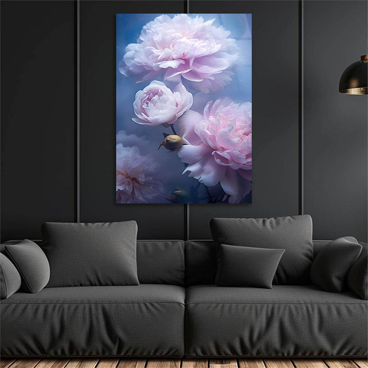 Dikey Sanat Temalı Cam Tablo 413