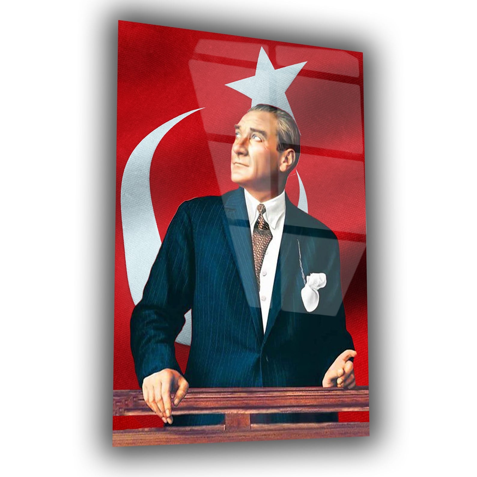 MUSTAFA KEMAL ATATÜRK GÖRSELLİ CAM TABLO
