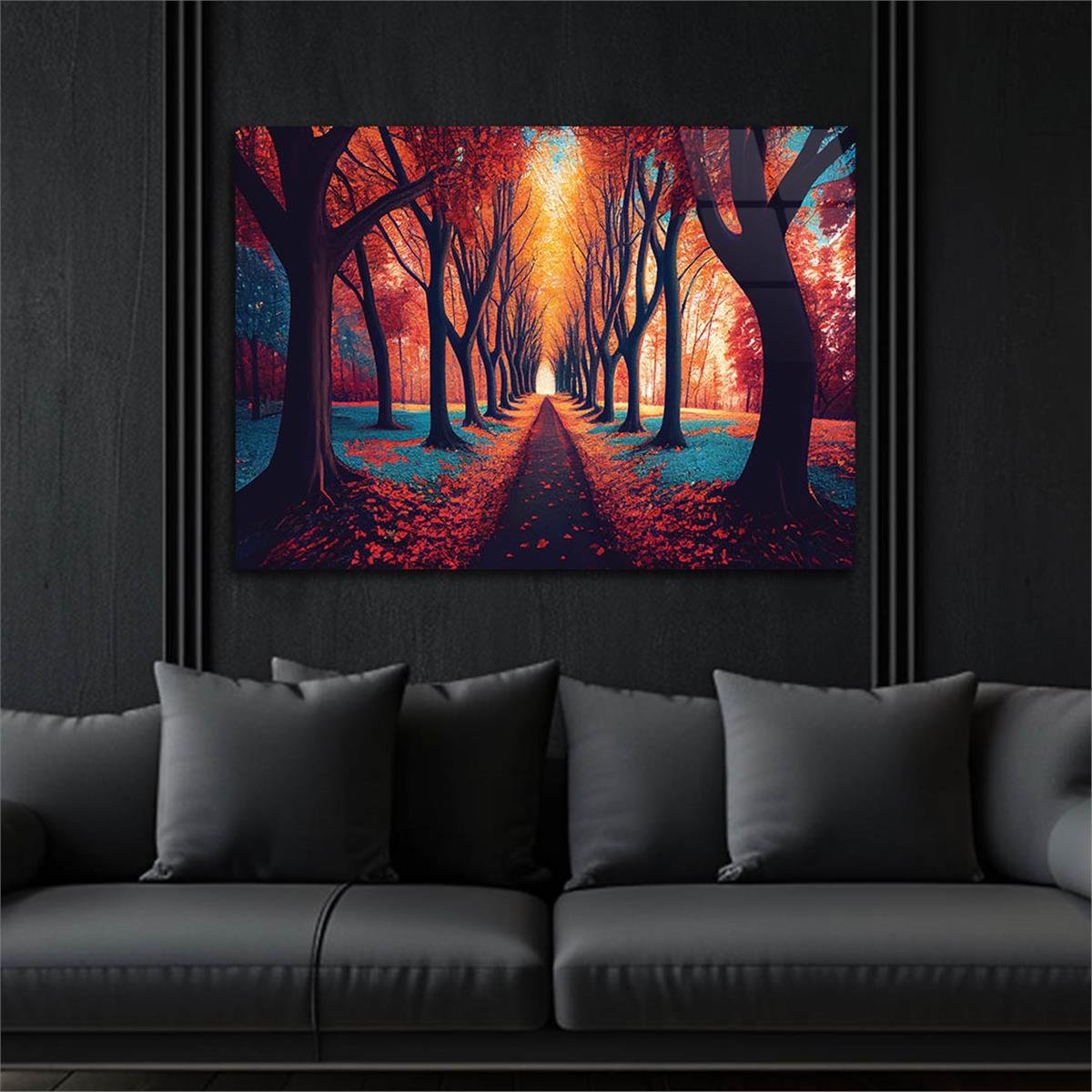 Horizontal Art-Themed Tempered Glass Wall Art 317