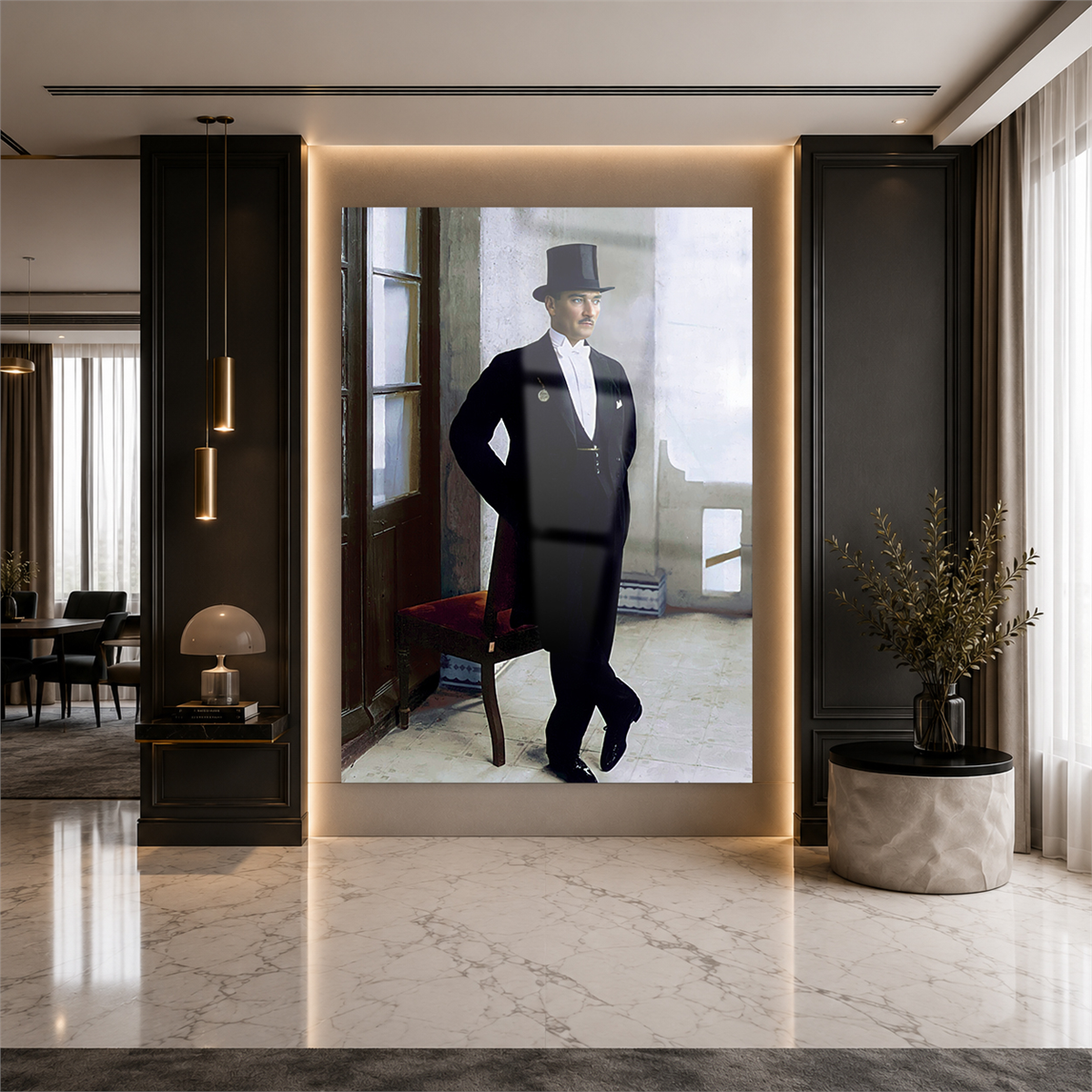 MUSTAFA KEMAL ATATÜRK GÖRSELLİ CAM TABLO