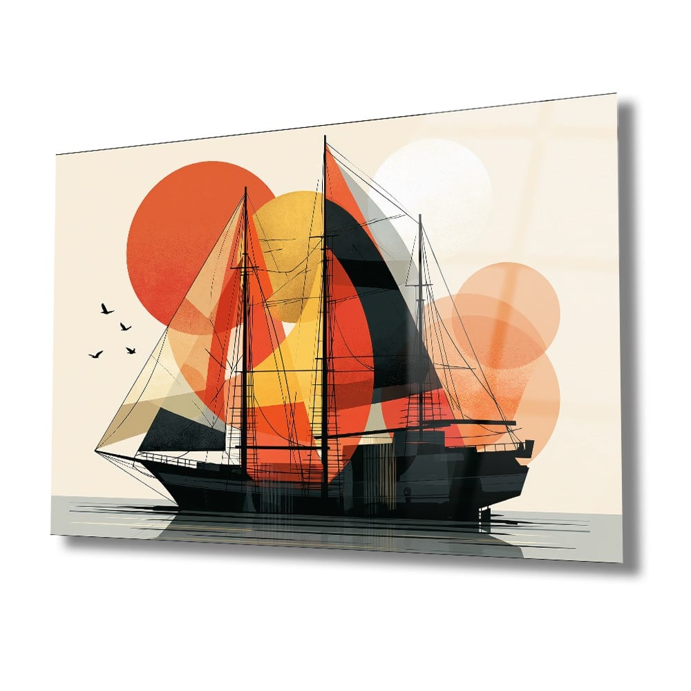 Horizontal Art-Themed Tempered Glass Wall Art 576