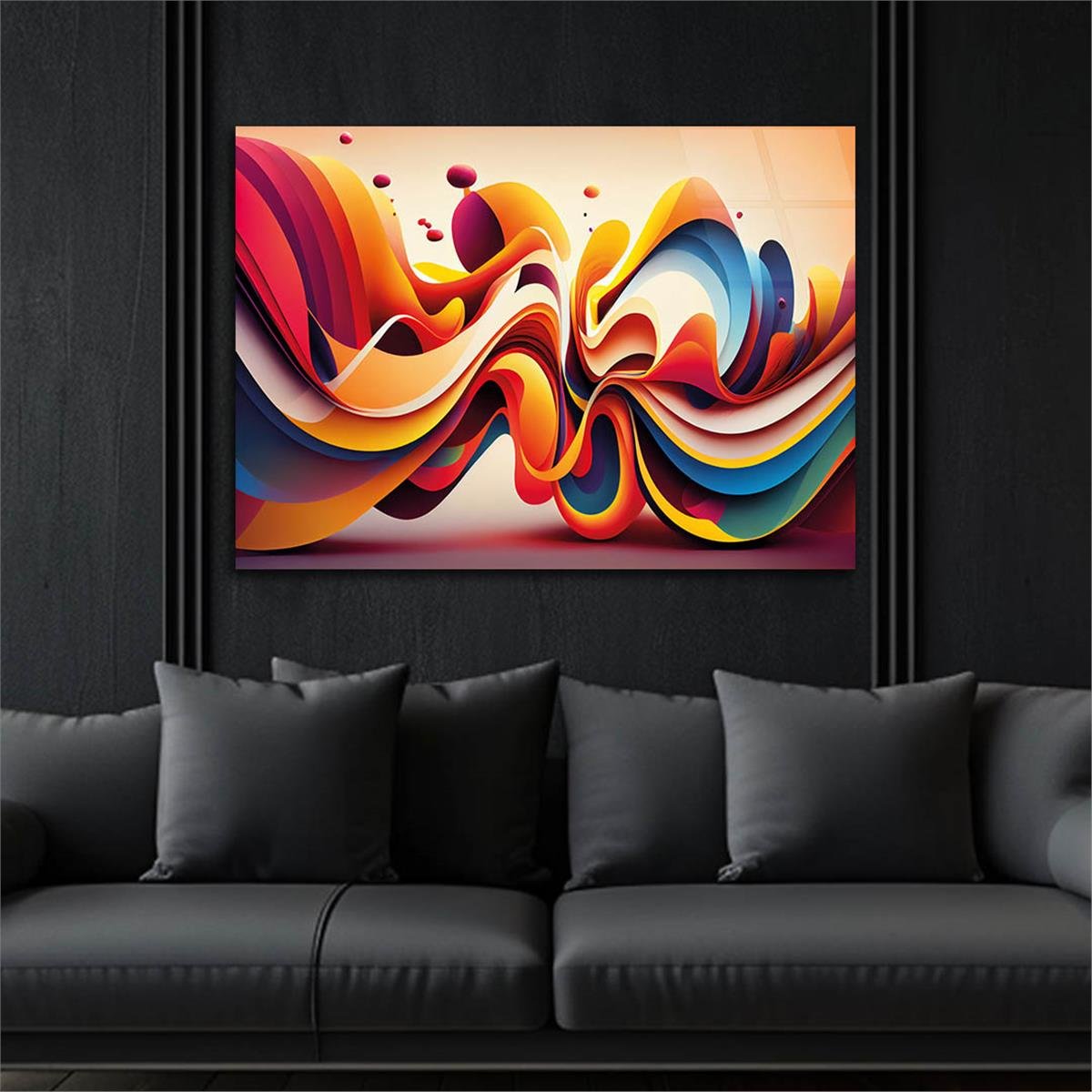 Horizontal Art-Themed Tempered Glass Wall Art 345