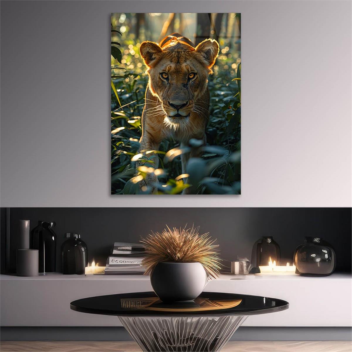 Dikey Doğa Temalı Cam Tablo 366