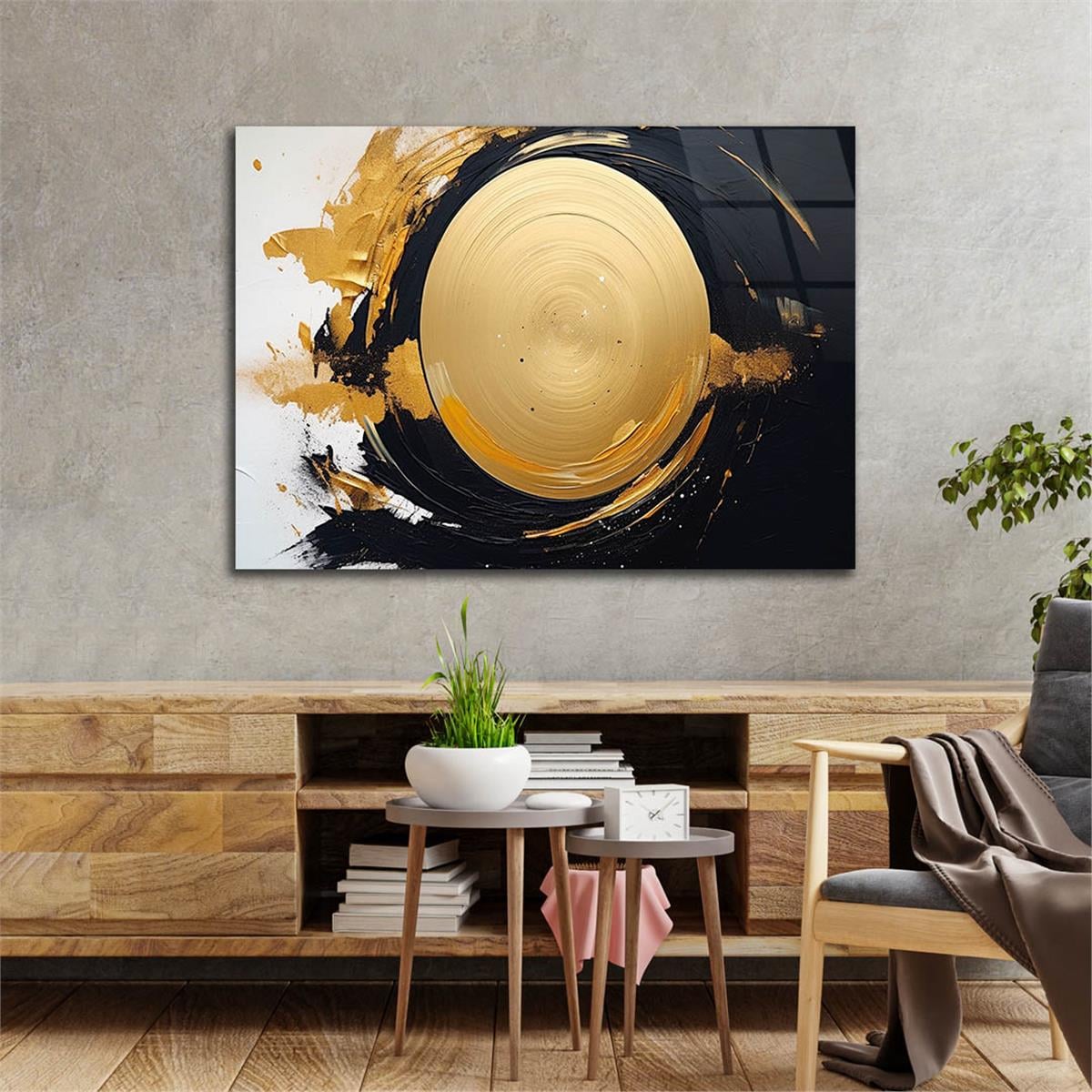 Horizontal Art-Themed Tempered Glass Wall Art 308