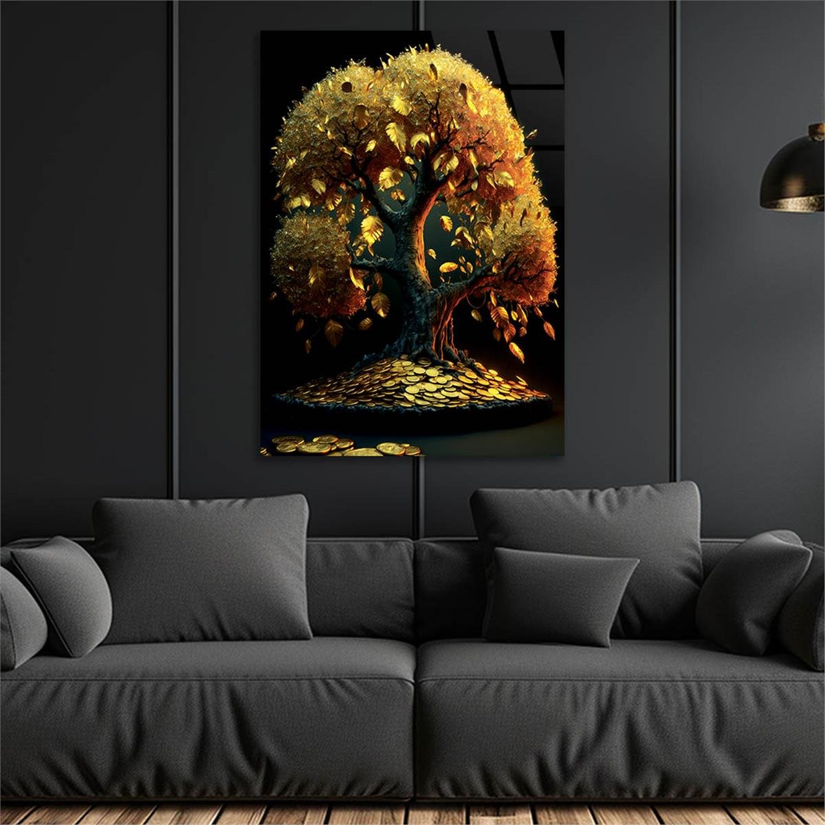 Vertical Tempered Glasss Wall Arts Natured-Themed150