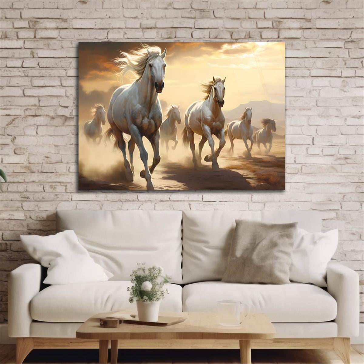 Horizontal Natured-Themed Tempered Glass Wall Art 329