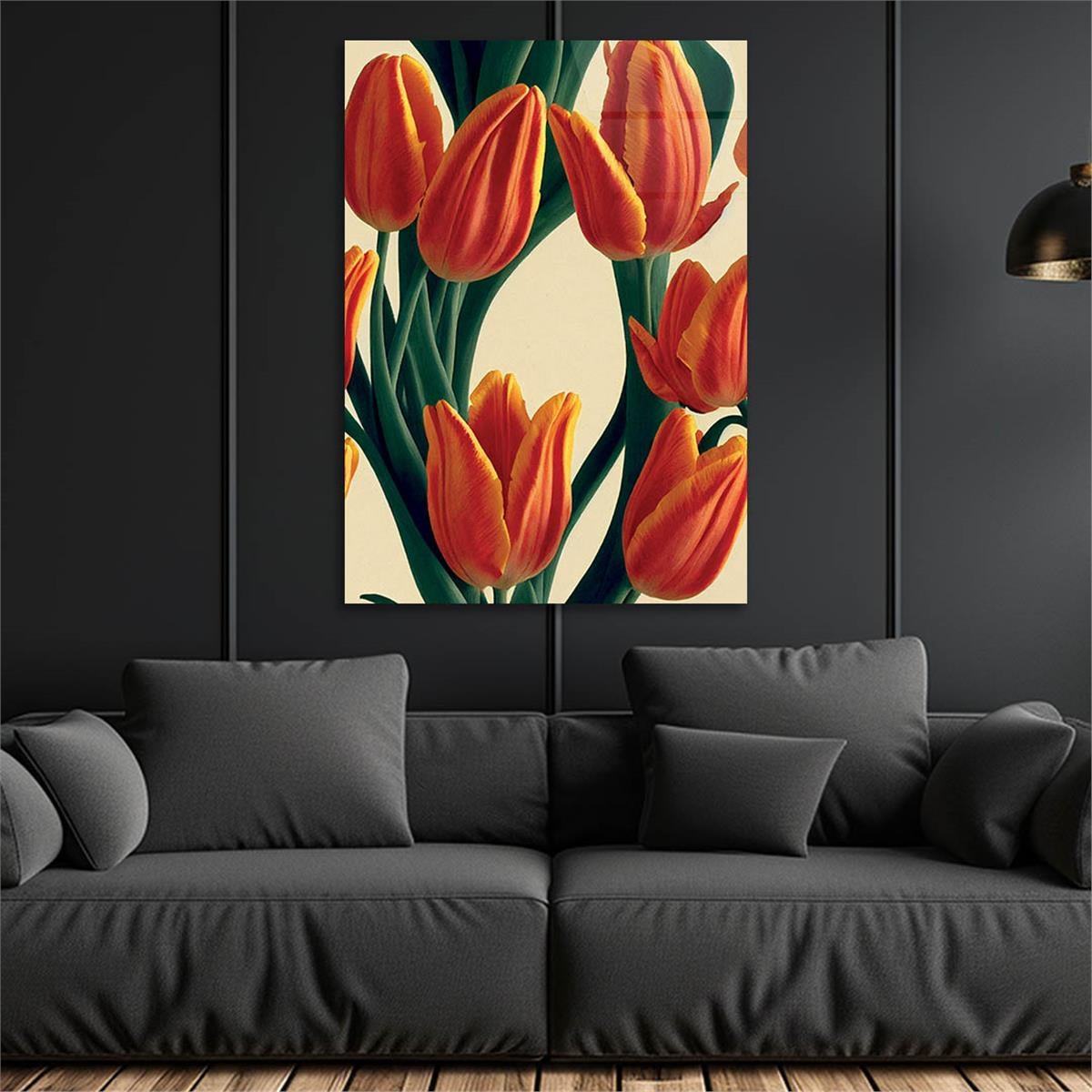 Vertical Tempered Glasss Wall Arts Art-Themed236