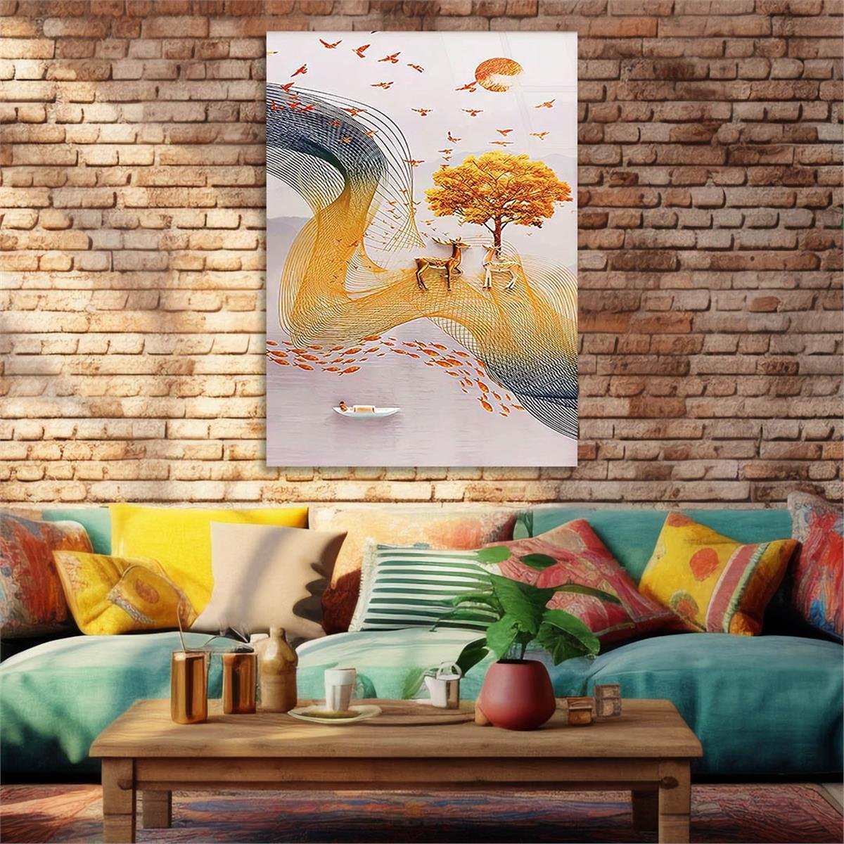 Tempered Glasss Wall Arts Art-Themed