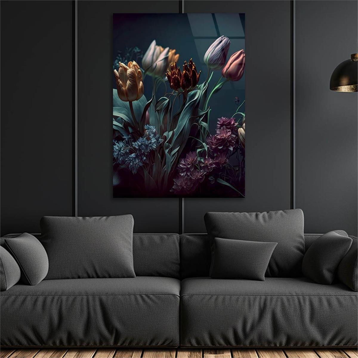 Vertical Tempered Glasss Wall Arts Natured-Themed205