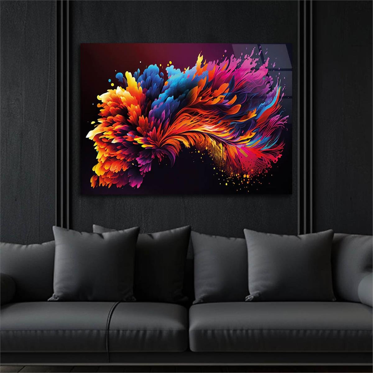 Horizontal Art-Themed Tempered Glass Wall Art 352