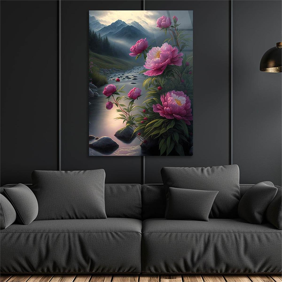 Vertical Tempered Glasss Wall Arts Natured-Themed176