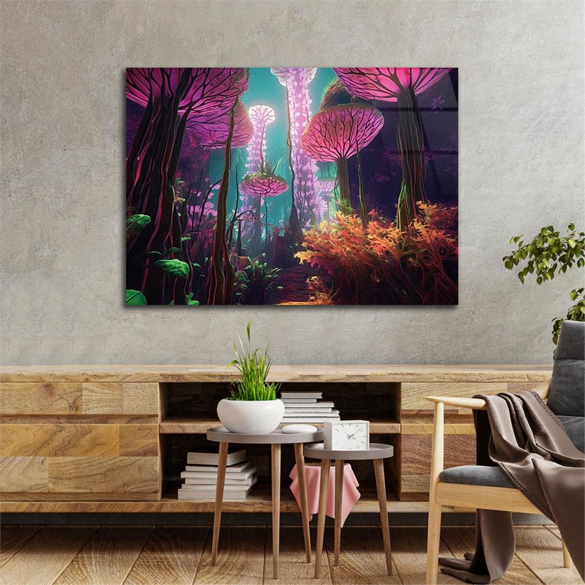 Horizontal Art-Themed Tempered Glass Wall Art 287