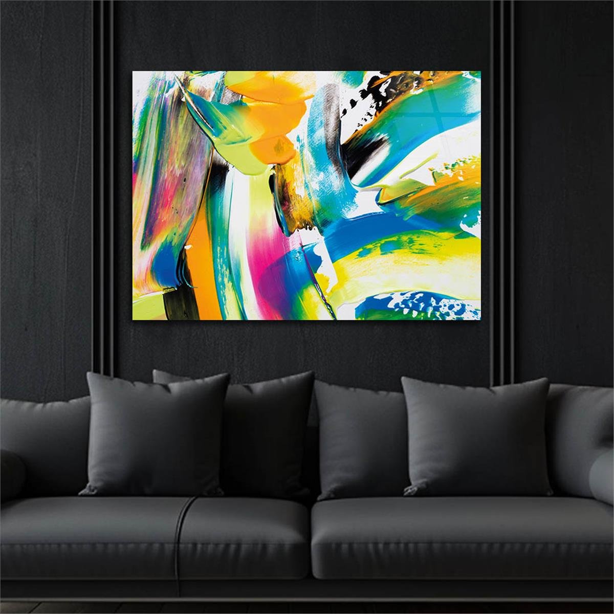Horizontal Art-Themed Tempered Glass Wall Art 351