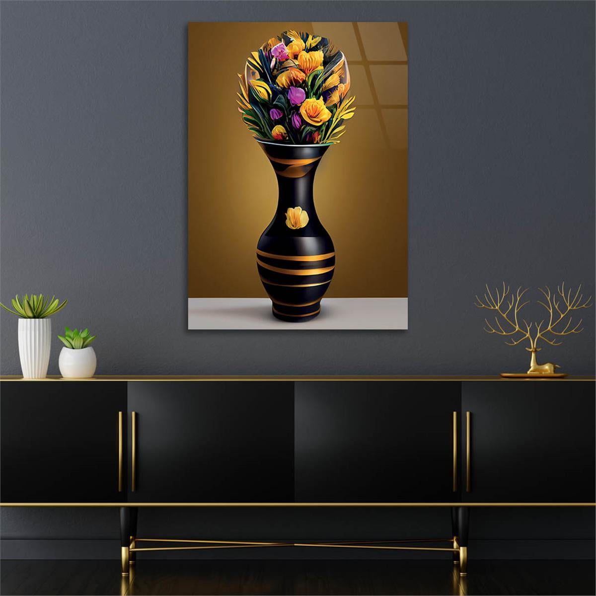 Vertical Tempered Glasss Wall Arts Art-Themed266