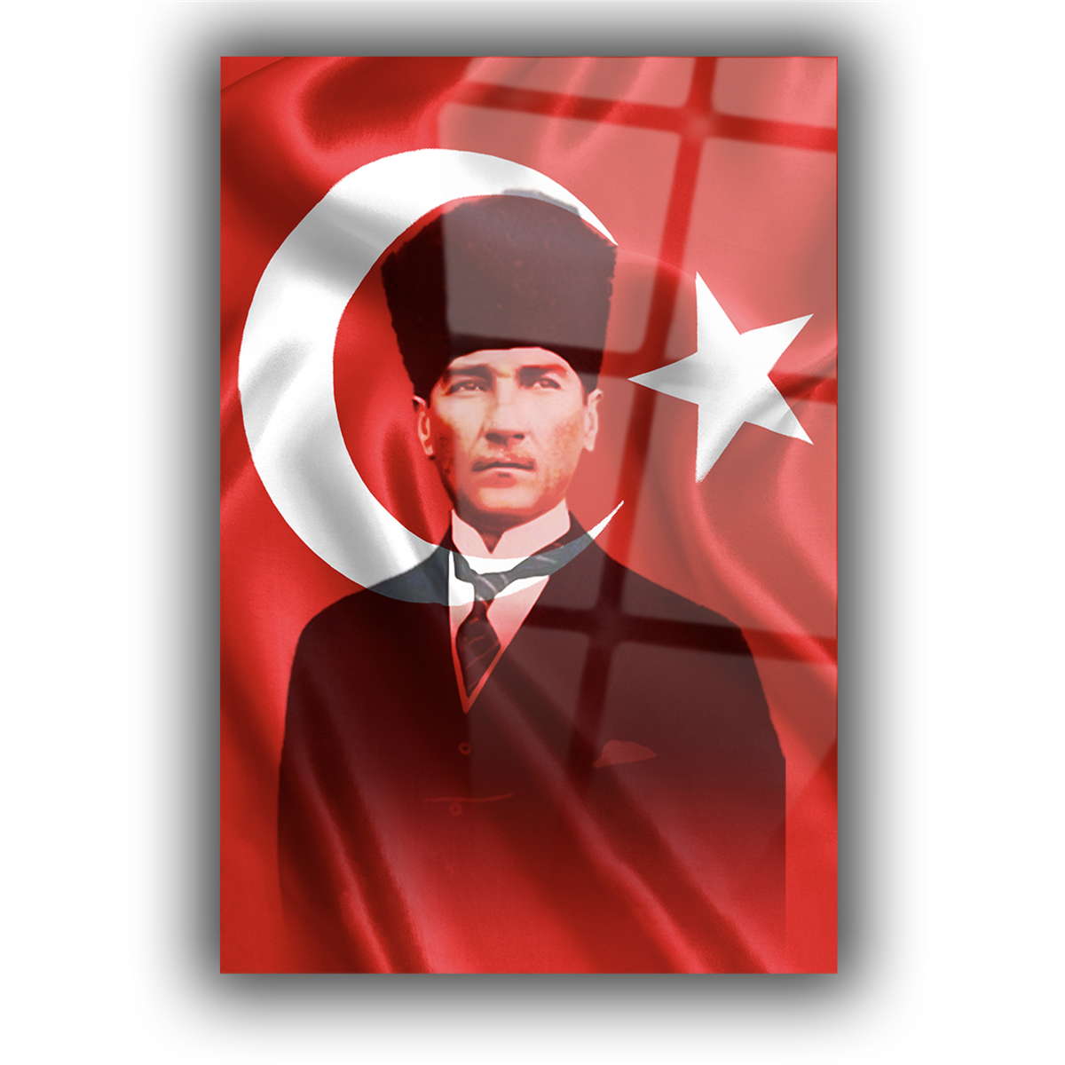 Dikey VatanTemalı Cam Tablo 147