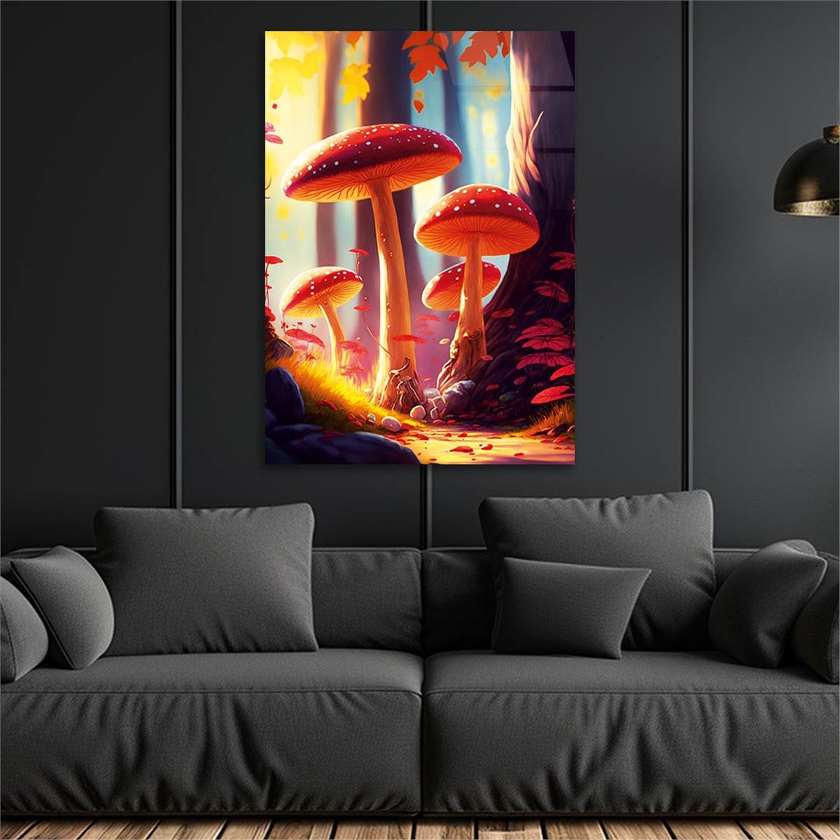 Vertical Tempered Glasss Wall Arts Natured-Themed152