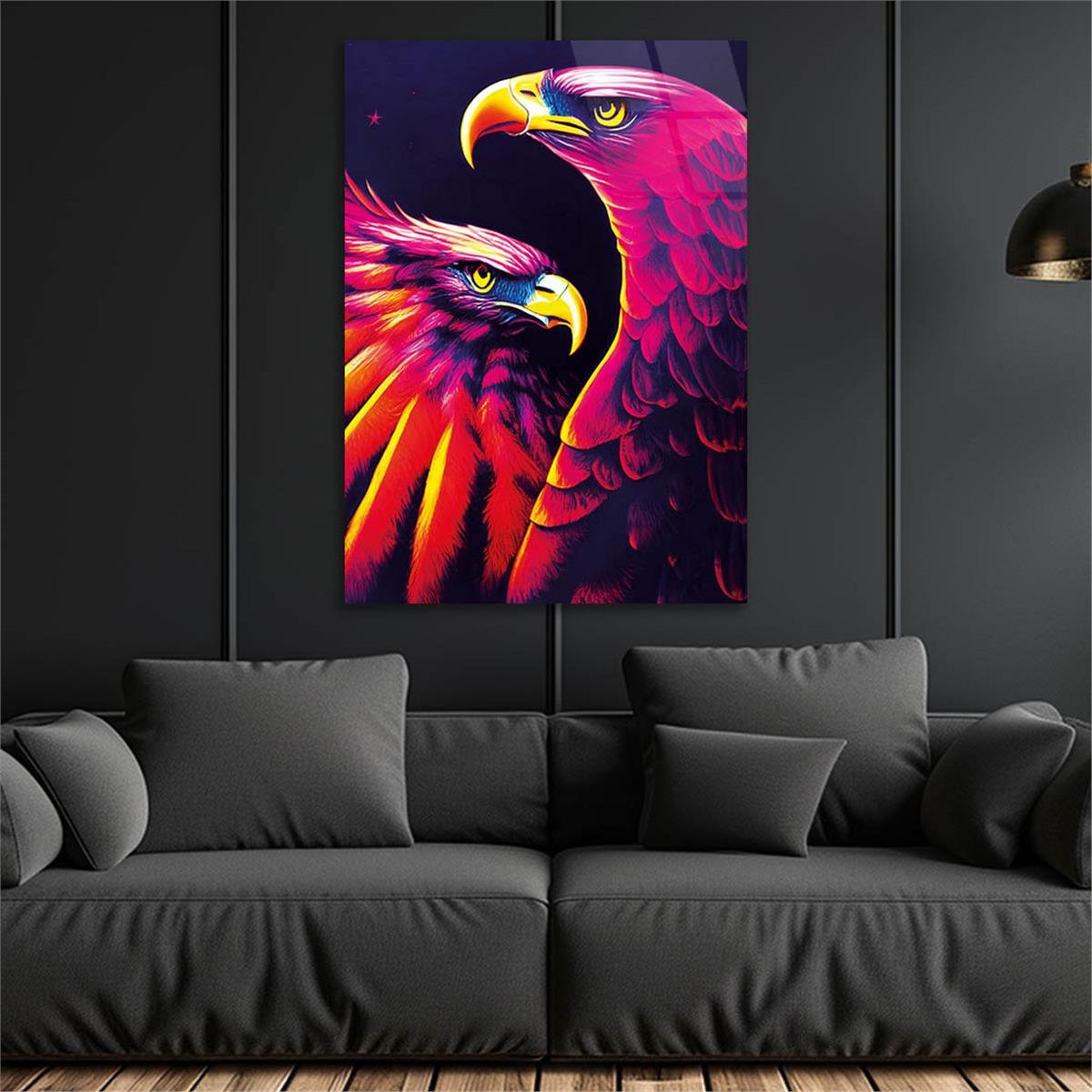 Vertical Tempered Glasss Wall Arts Natured-Themed171