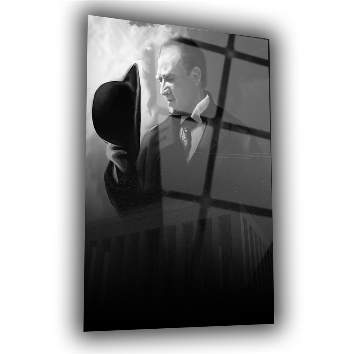 Dikey VatanTemalı Cam Tablo 177